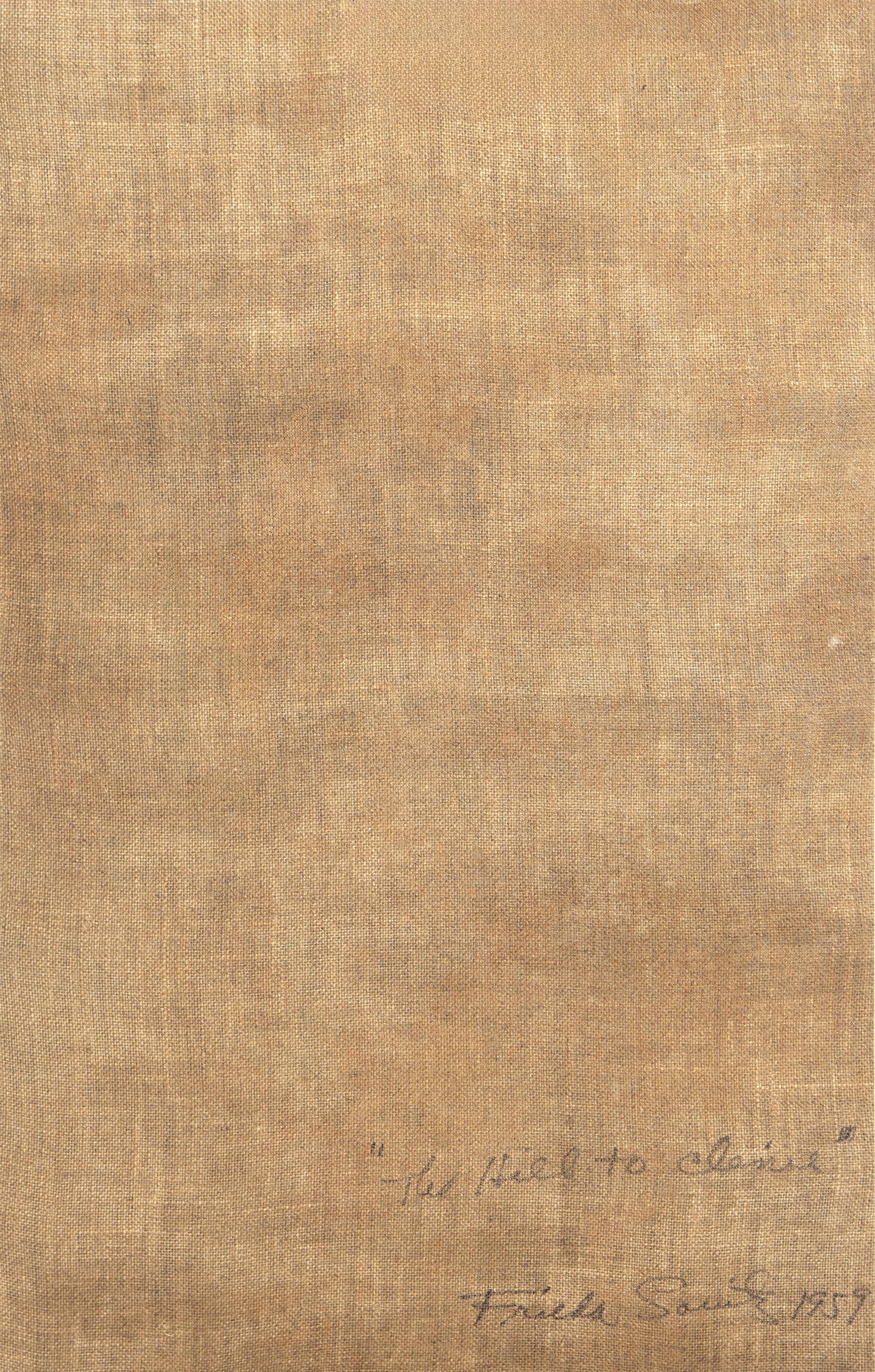 Tavolozza d'autunno, olio su tela di un artista ignoto, espressionista astratto - Abstract Painting Marrone di Unknown