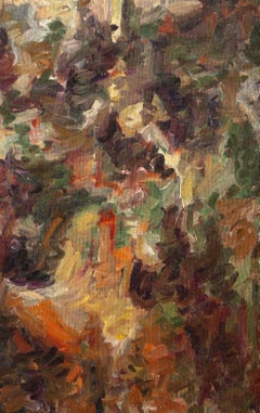 Fall Palette, Abstract Expressionist Oil on Canvas by Unknown Artist