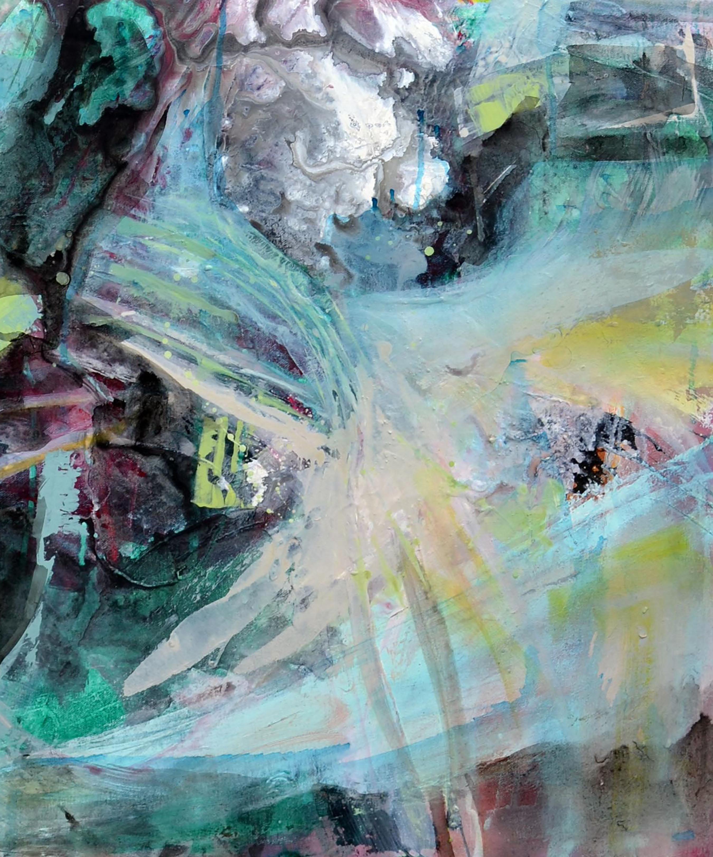 Falling Together, astratto contemporaneo multicolore su larga scala in vendita 1