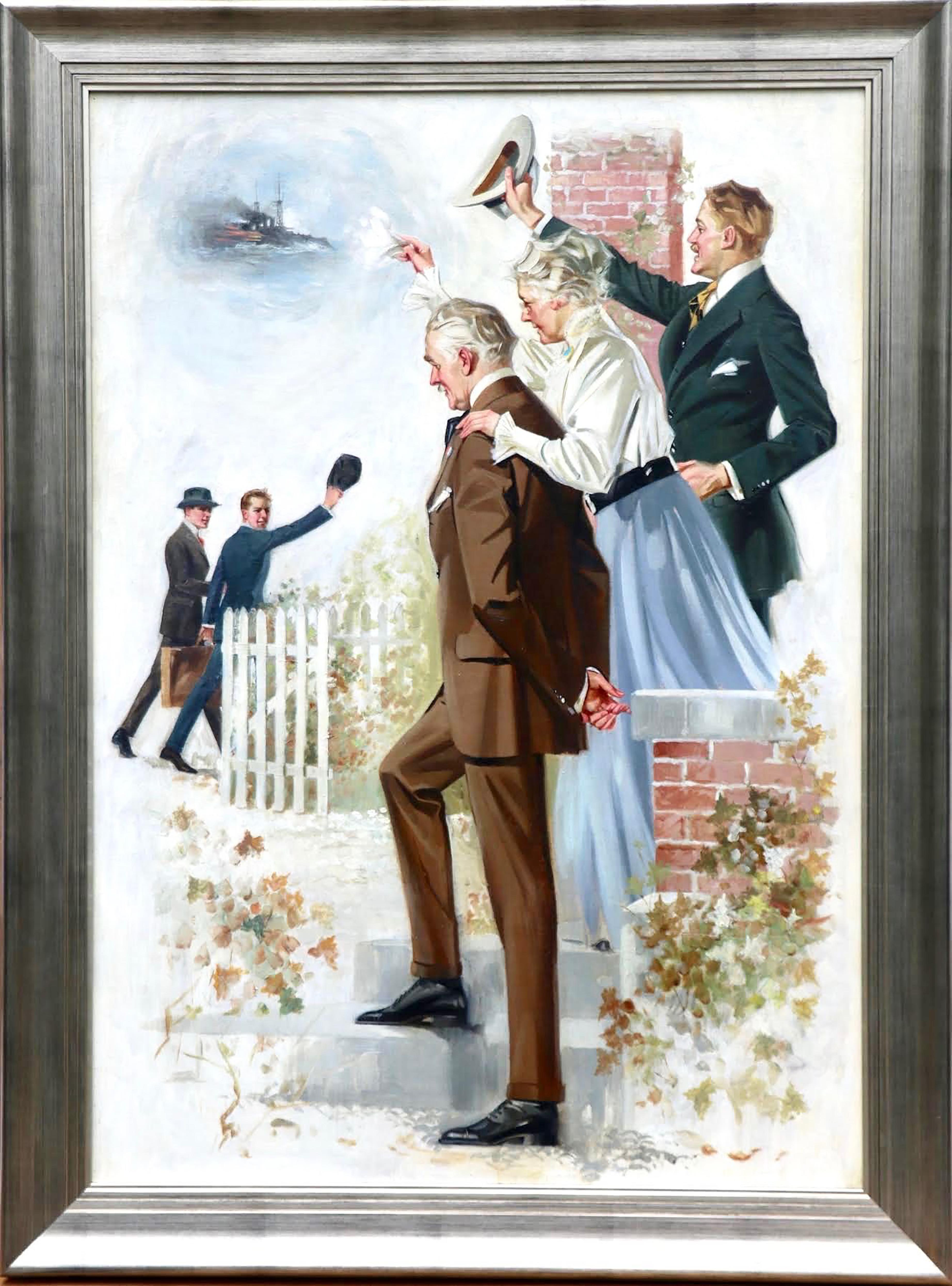 Family Farewell - Painting by Unknown