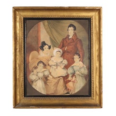 Family Portrait Pastels on Paper Italy XIX Century