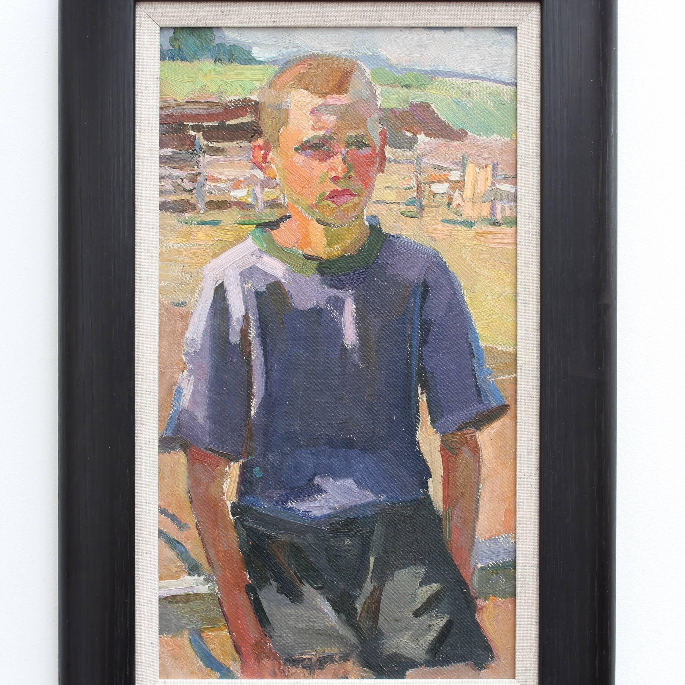 Farm Boy - Brown Portrait Painting by Unknown