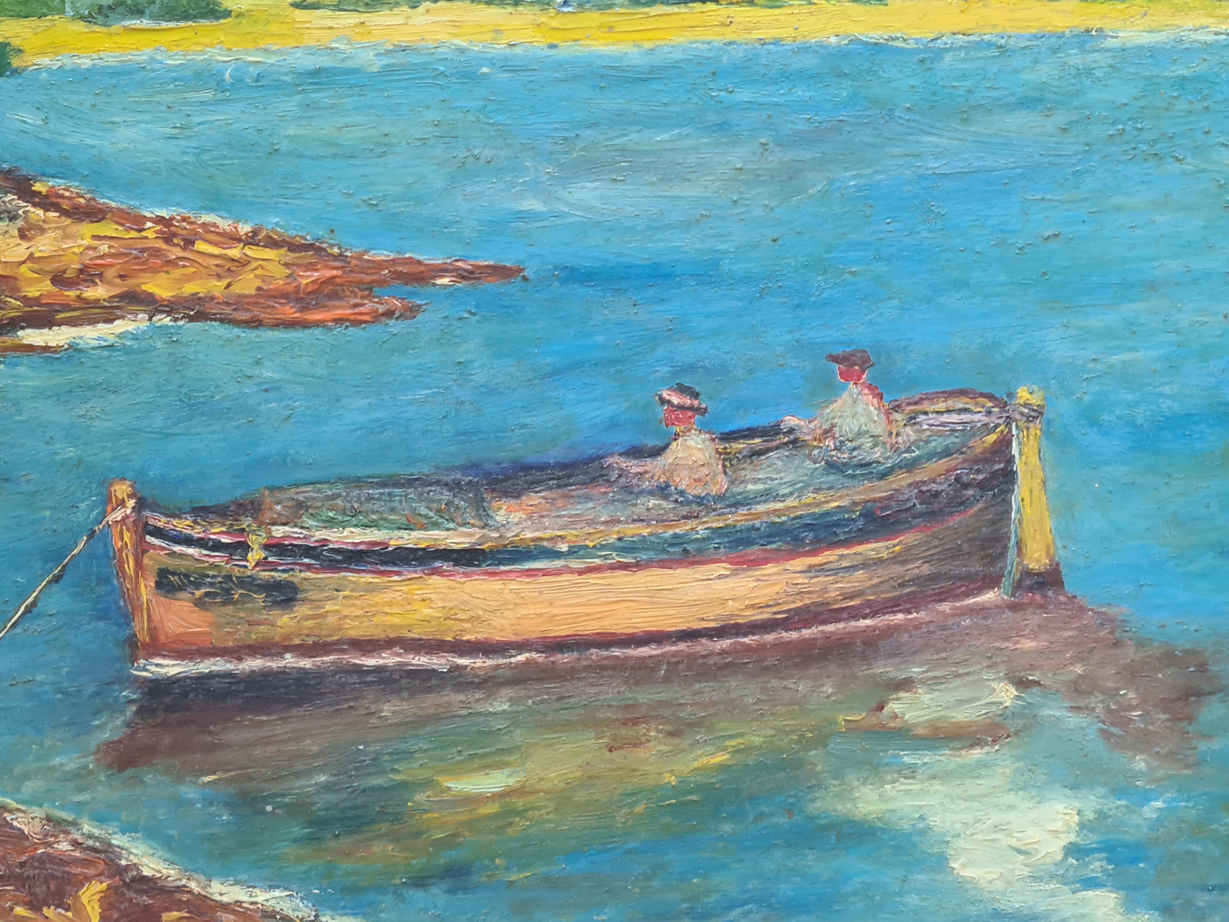 Fauvistische Meereslandschaft, Côte d'Azur (Grau), Landscape Painting, von Unknown