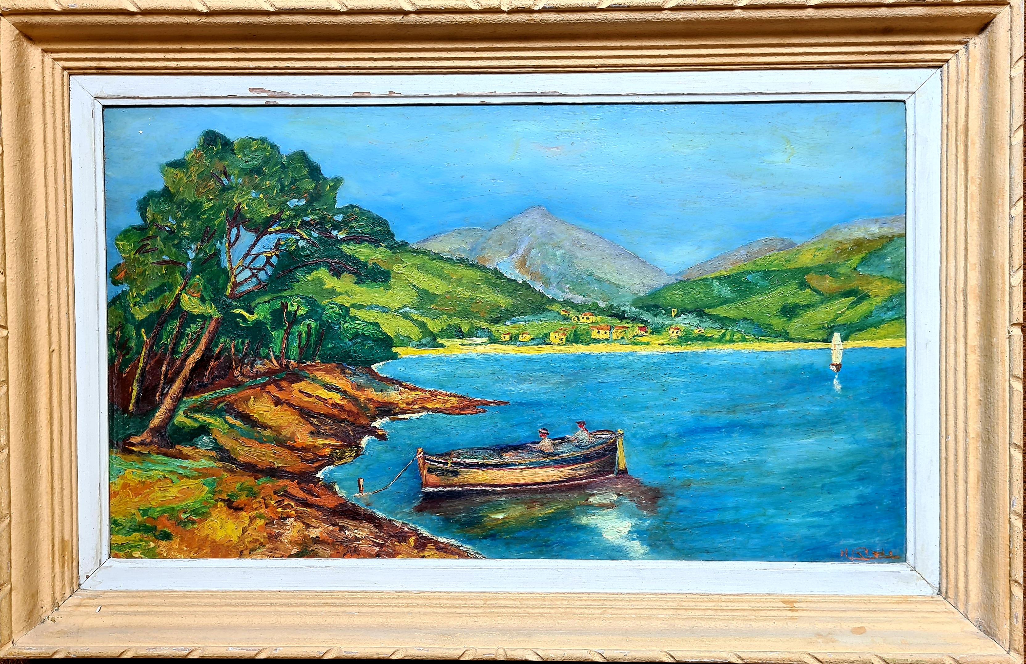 Unknown Landscape Painting – Fauvistische Meereslandschaft, Côte d'Azur