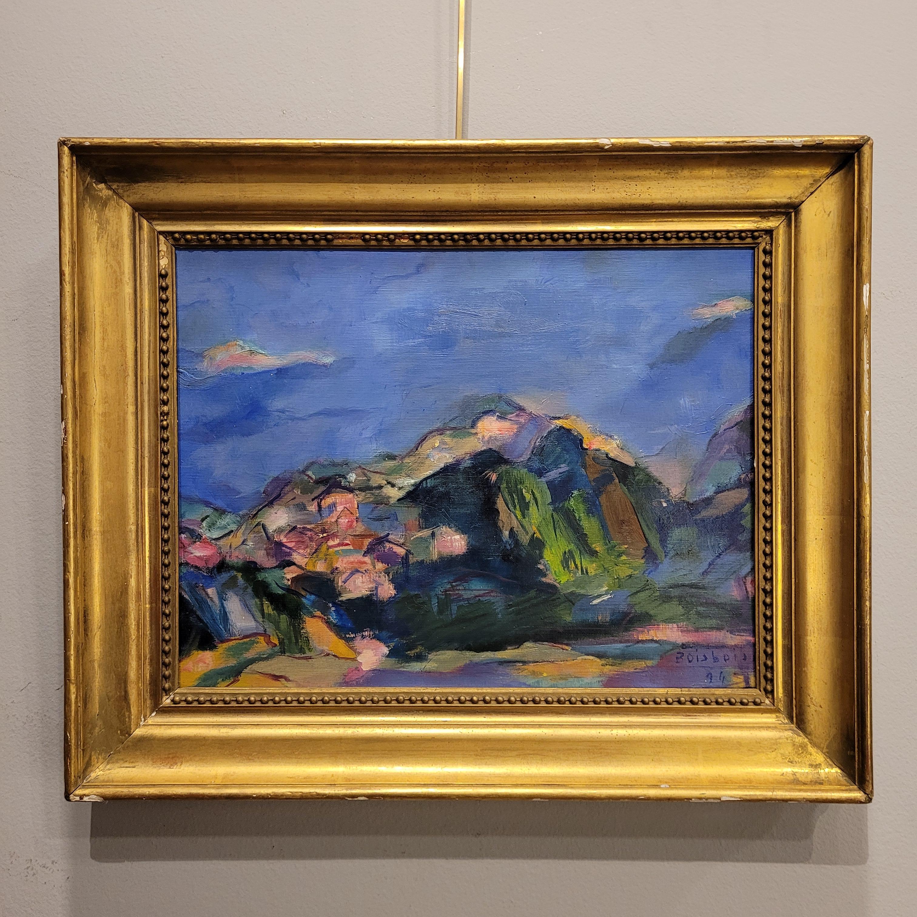 Fauvista  Paesaggio blu Monzal di Mathilde BoisBoissel fauvismo Francia in vendita 1