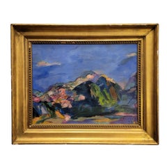 Fauvista  Paesaggio blu Monzal di Mathilde BoisBoissel fauvismo Francia