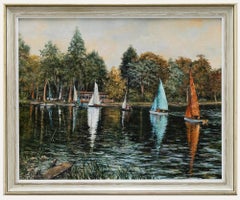Faye - Framed 20th Century Oil, Sheerwater Lake