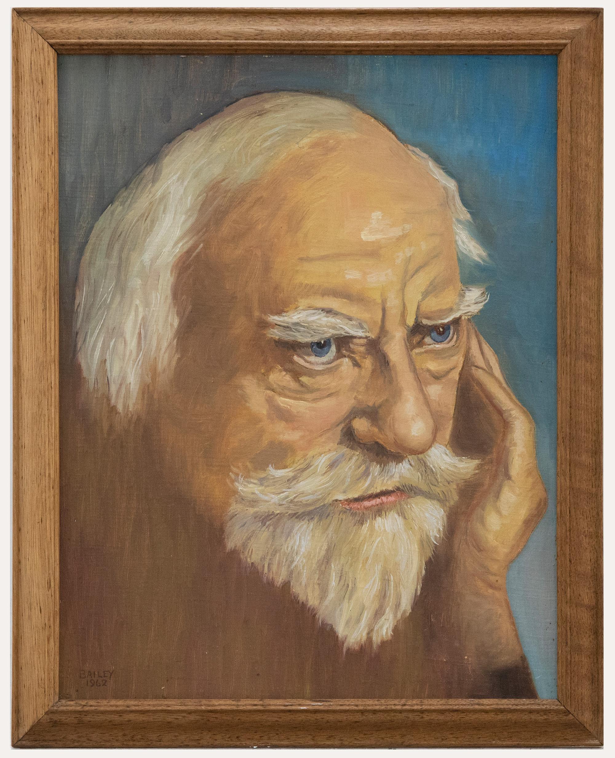 Unknown Portrait Painting - F.D. Bailey- Framed 20th Century Oil, Portrait of Augustus John O.M. (1878-1961)