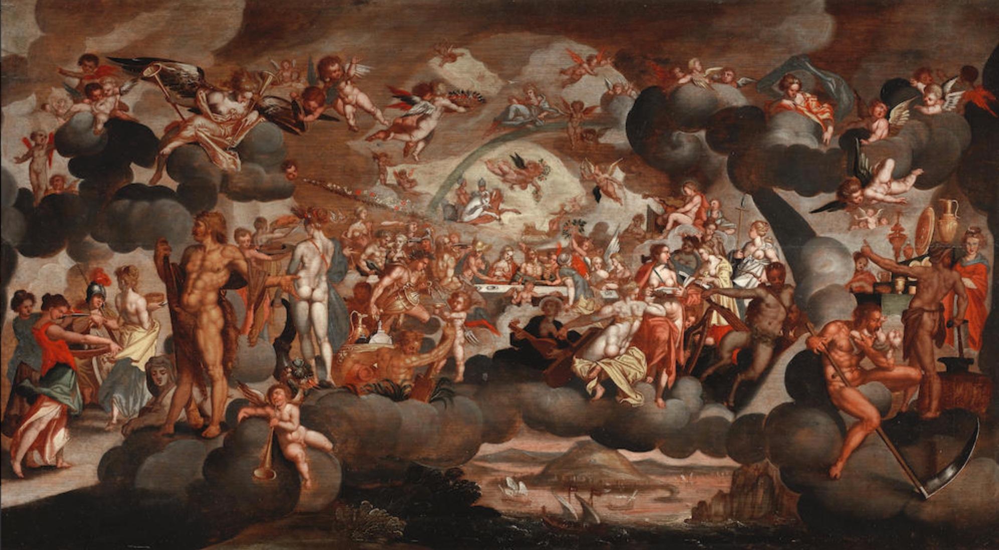 Feast Of The Gods At The Marriage Of Love And Psyche - Antwerp School