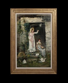 Feeding The Birds, 19th Century by Charlotte J Weeks (19th Century, British)
