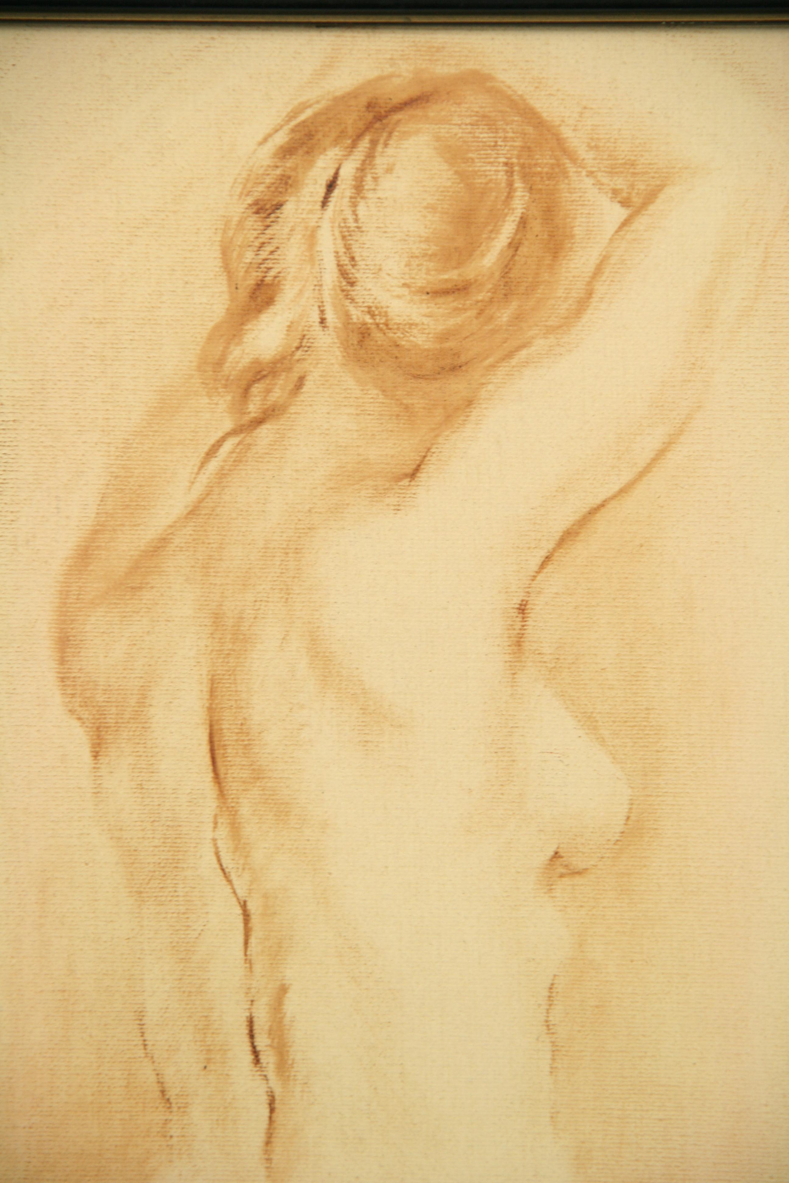 Female Figurative  Torso Nude Painting 1