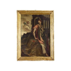 Female Figure in Contemplation, 1500s, oil paint