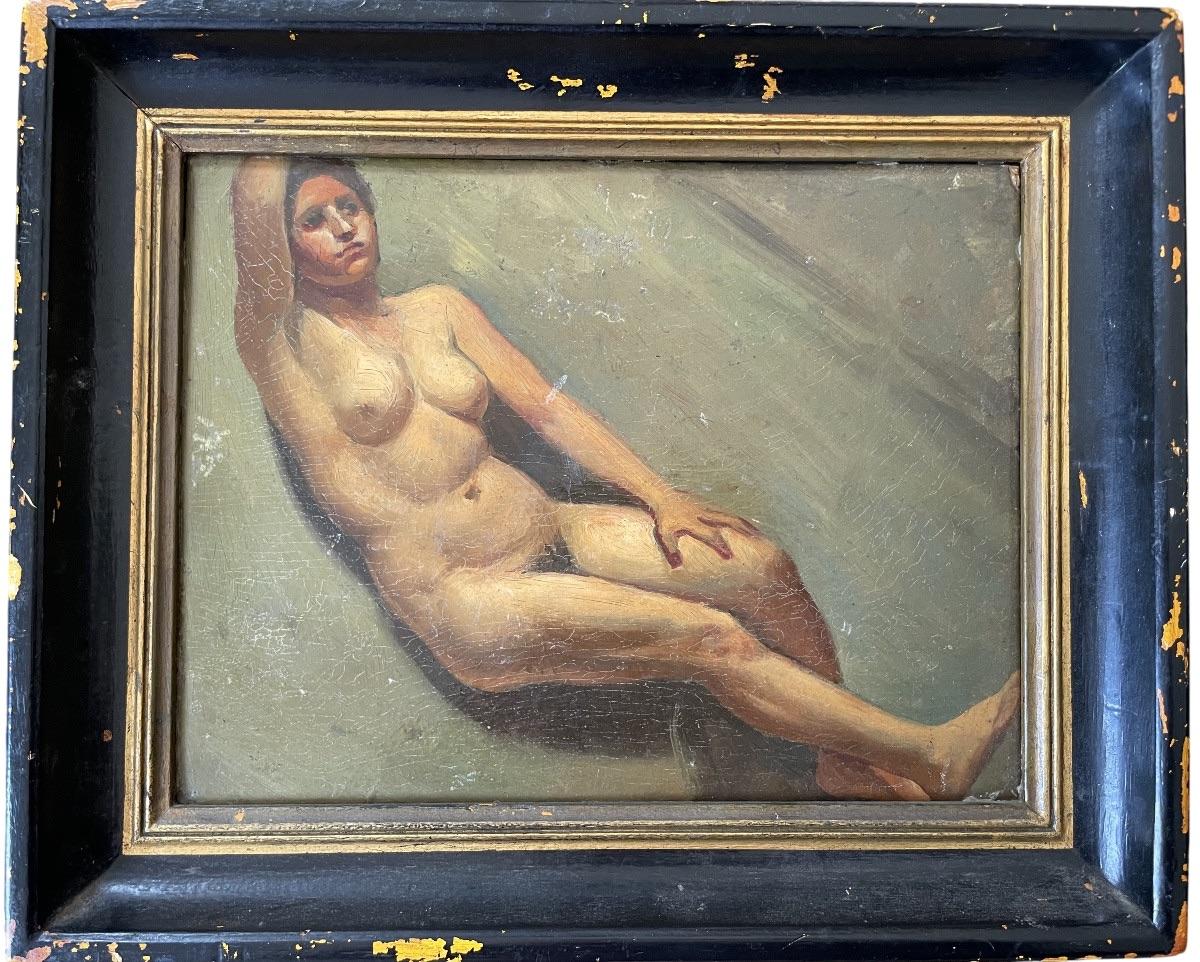 Nude Painting Unknown - Nu féminin, Rome à l'époque du retour à l'ordre. ca 1930