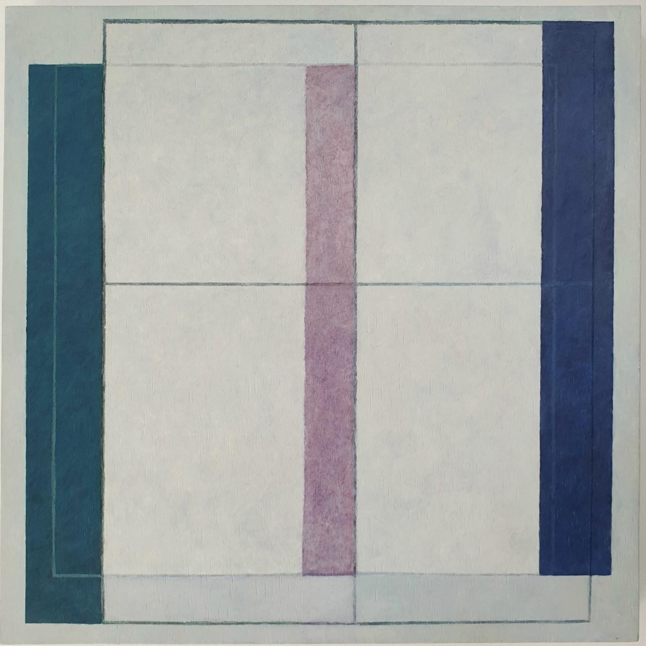 Unknown Abstract Sculpture - Fenêtre transparente - contemporary modern geometric sculpture painting panel