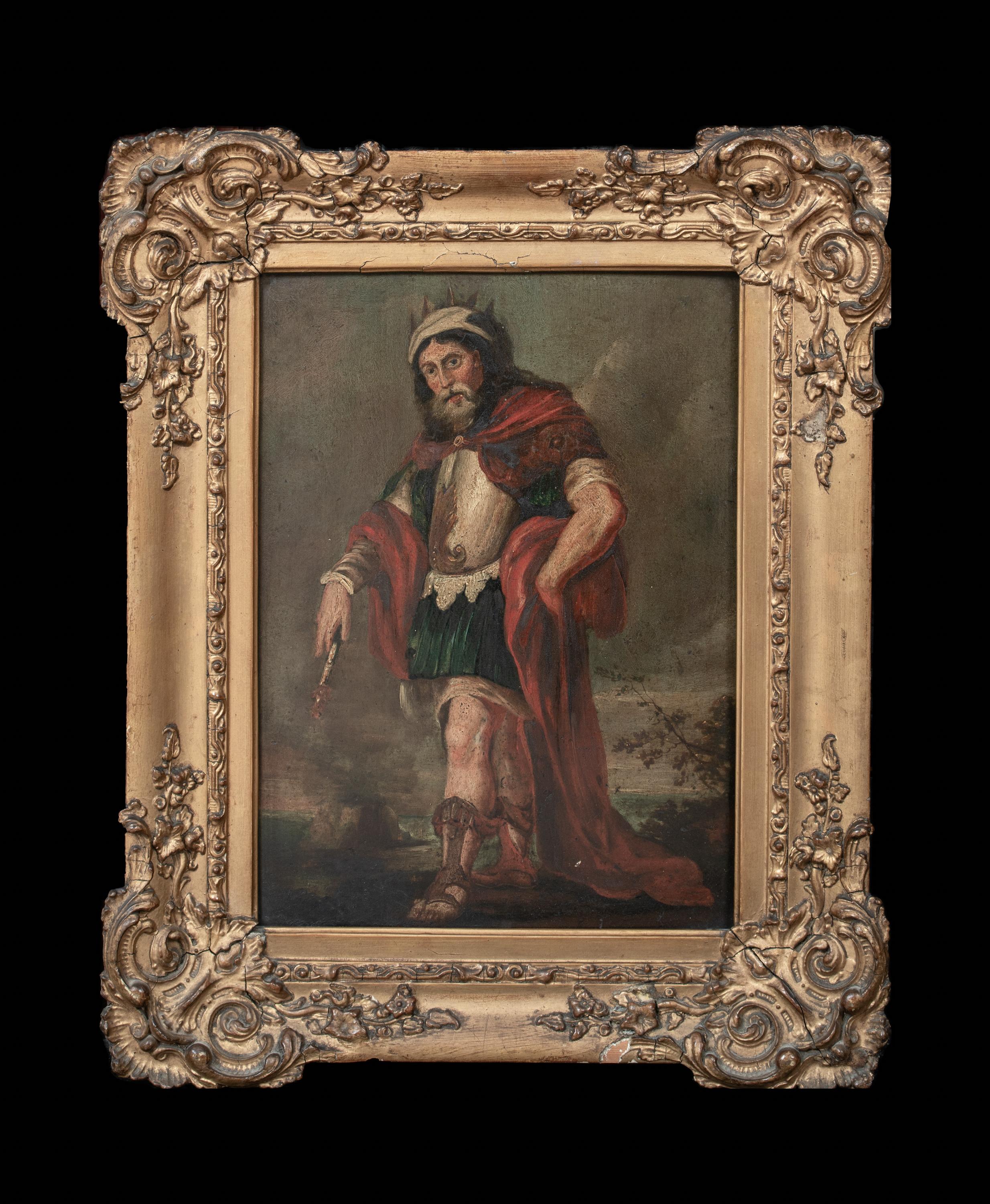 Fergus Mór Mac Eirc, Fergus II König von Schottland (430-501), 17. Jahrhundert – Painting von Unknown
