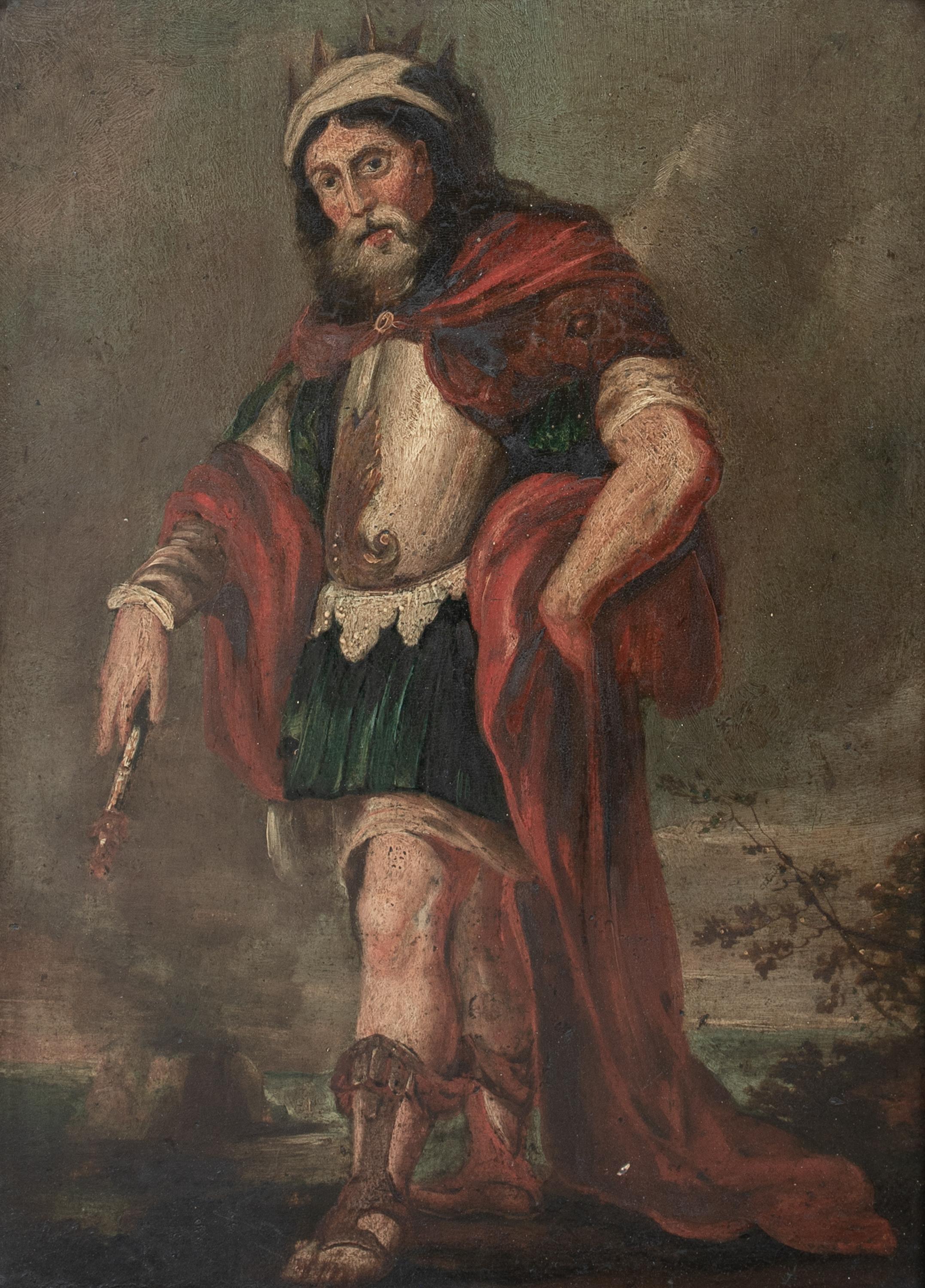 Fergus Mór Mac Eirc, Fergus II König von Schottland (430-501), 17. Jahrhundert (Braun), Landscape Painting, von Unknown