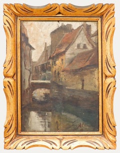 Fernand Alkan Levy (1870-1941) - Early 20th Century Oil, The Canal