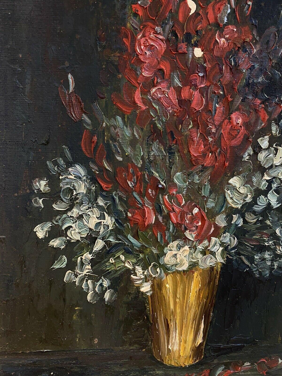 Fernand Audet French Impressionist Oil, Large Still Life Flowers - Painting by Unknown