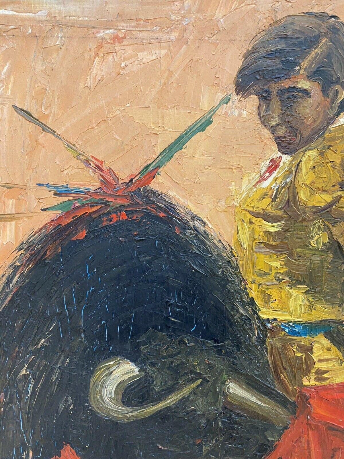 Fernand Audet French Impressionist Oil, The Matador & Bull Fight - Painting by Unknown
