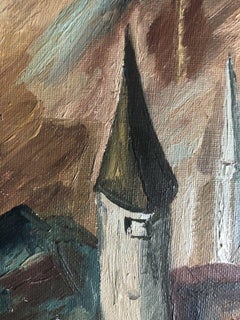 Fernand Audet Signed French Post-Impressionist Oil - The City Gates