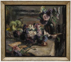 Fernand Thon (1892-1981) - Framed Mid 20th Century Oil, Flower Arranging