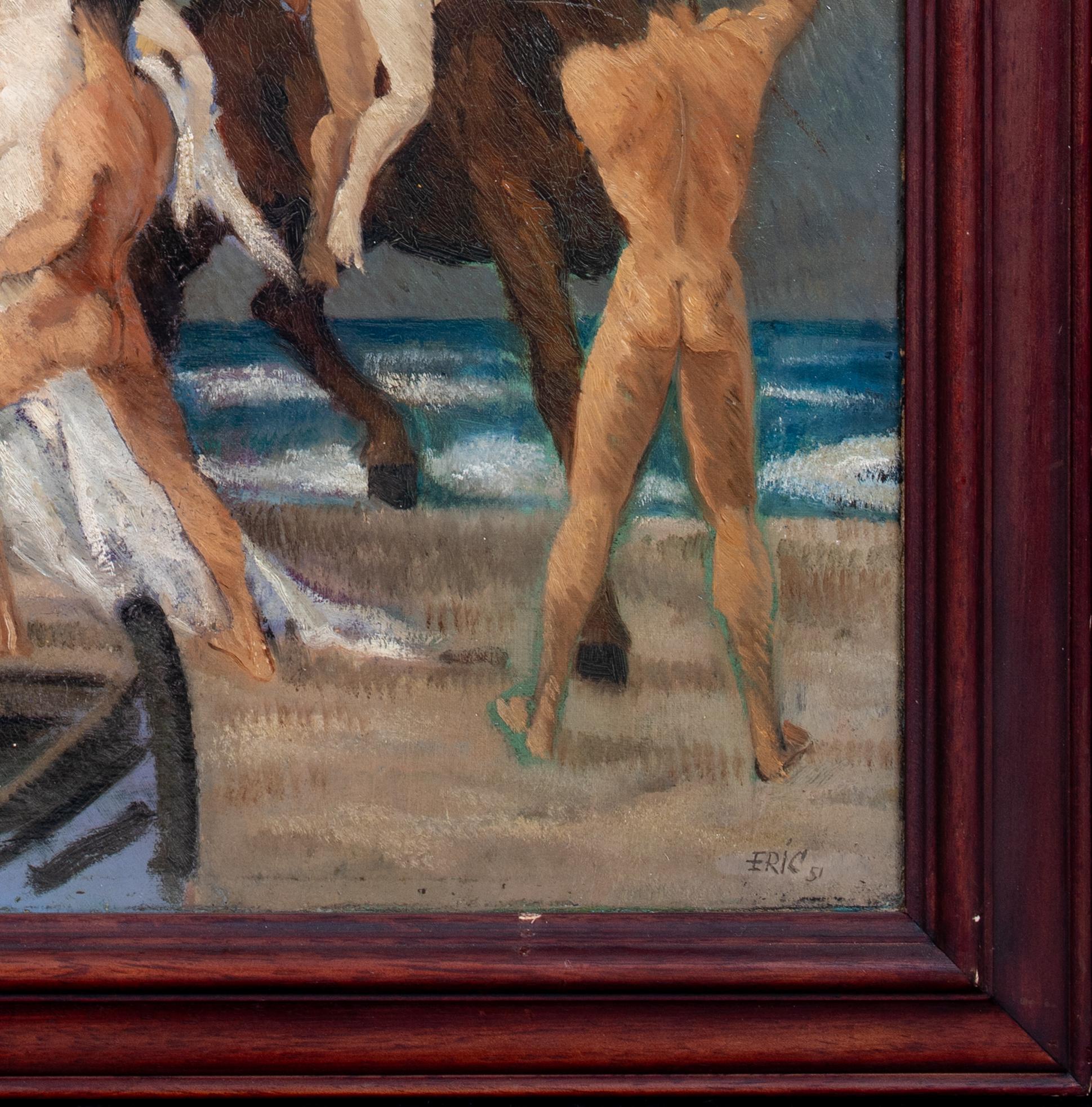 Figural Nude Kidnapping, dated 1952 

signed 