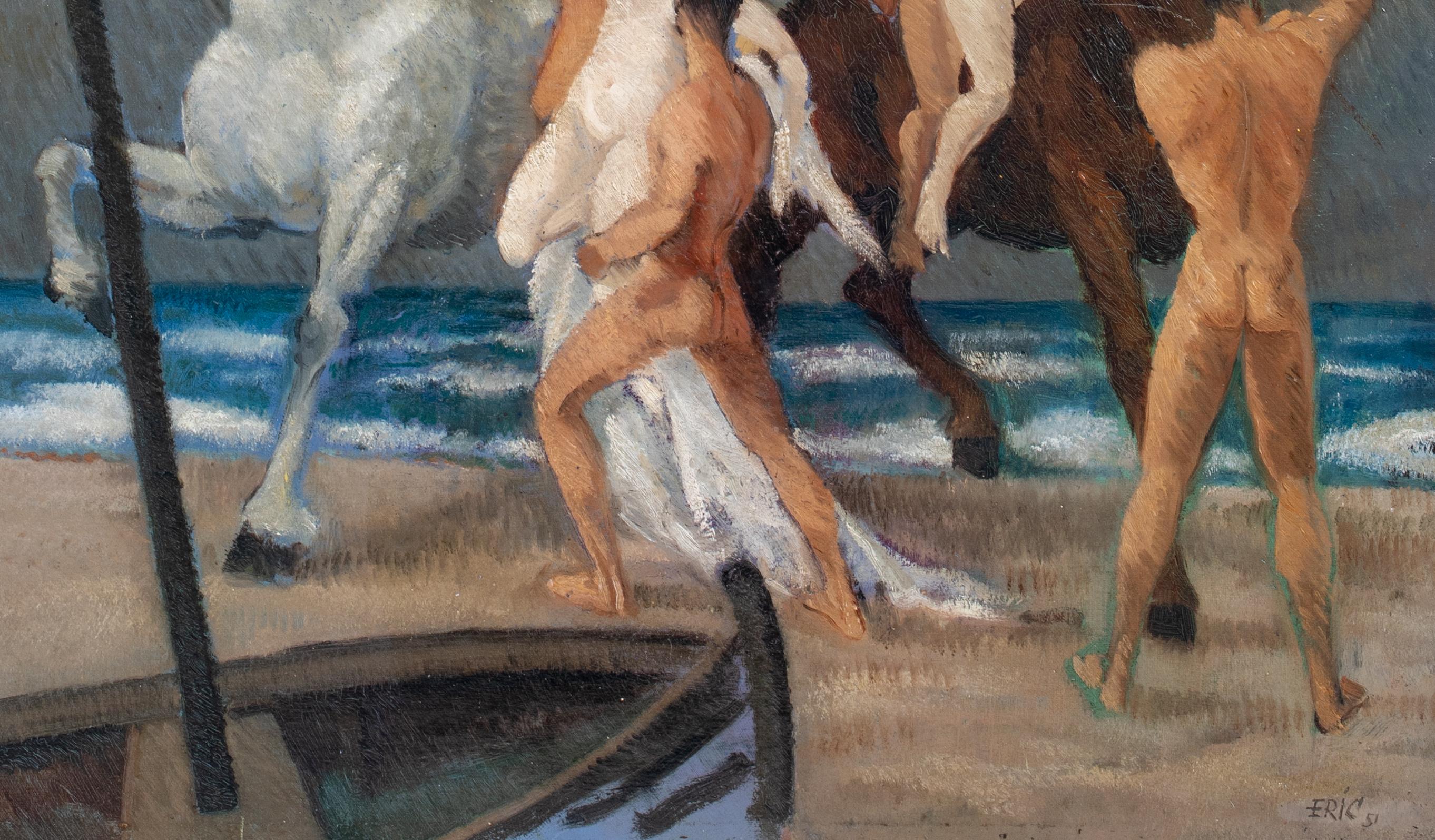 Figural Nude Kidnapping, dated 1952   signed 
