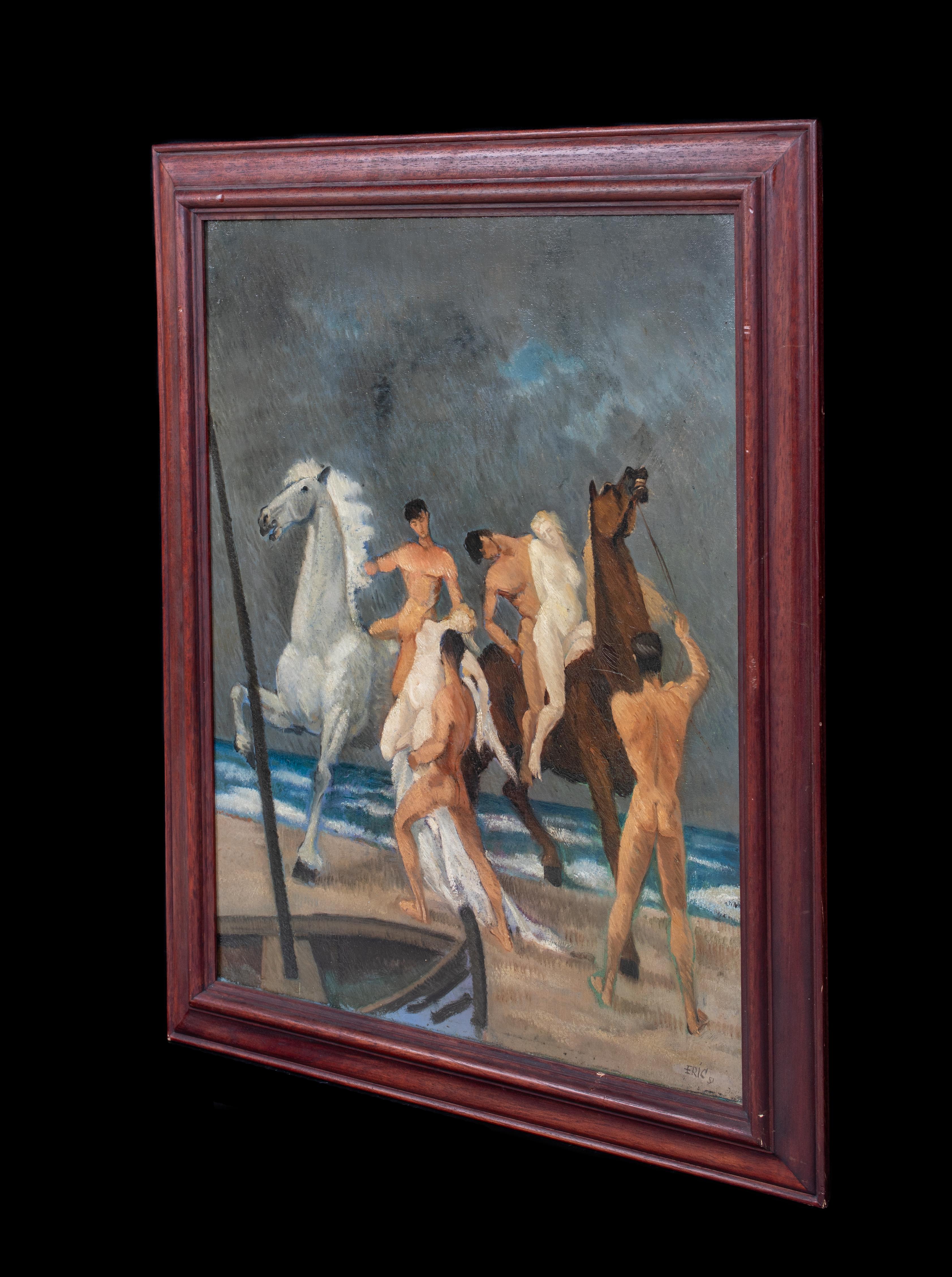 Figural Nude Kidnapping, dated 1952   signed 