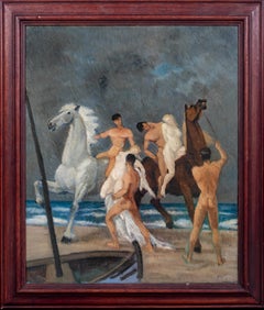 Figural Nude Kidnapping, dated 1952   signed "Eric"  