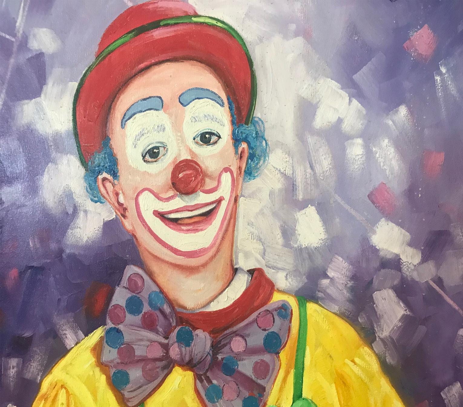 Figurative, Clown - Painting by Unknown