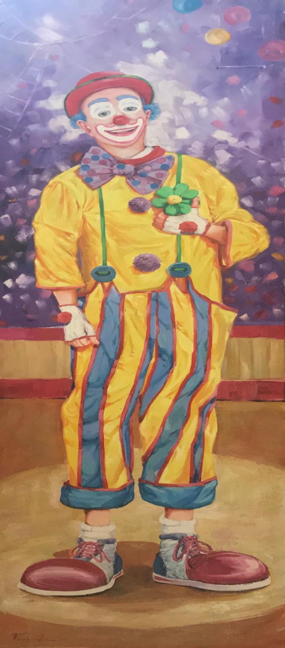Unknown Figurative Painting - Figurative, Clown