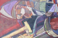 Figurative Impressionist Painting of a Jousting Knight