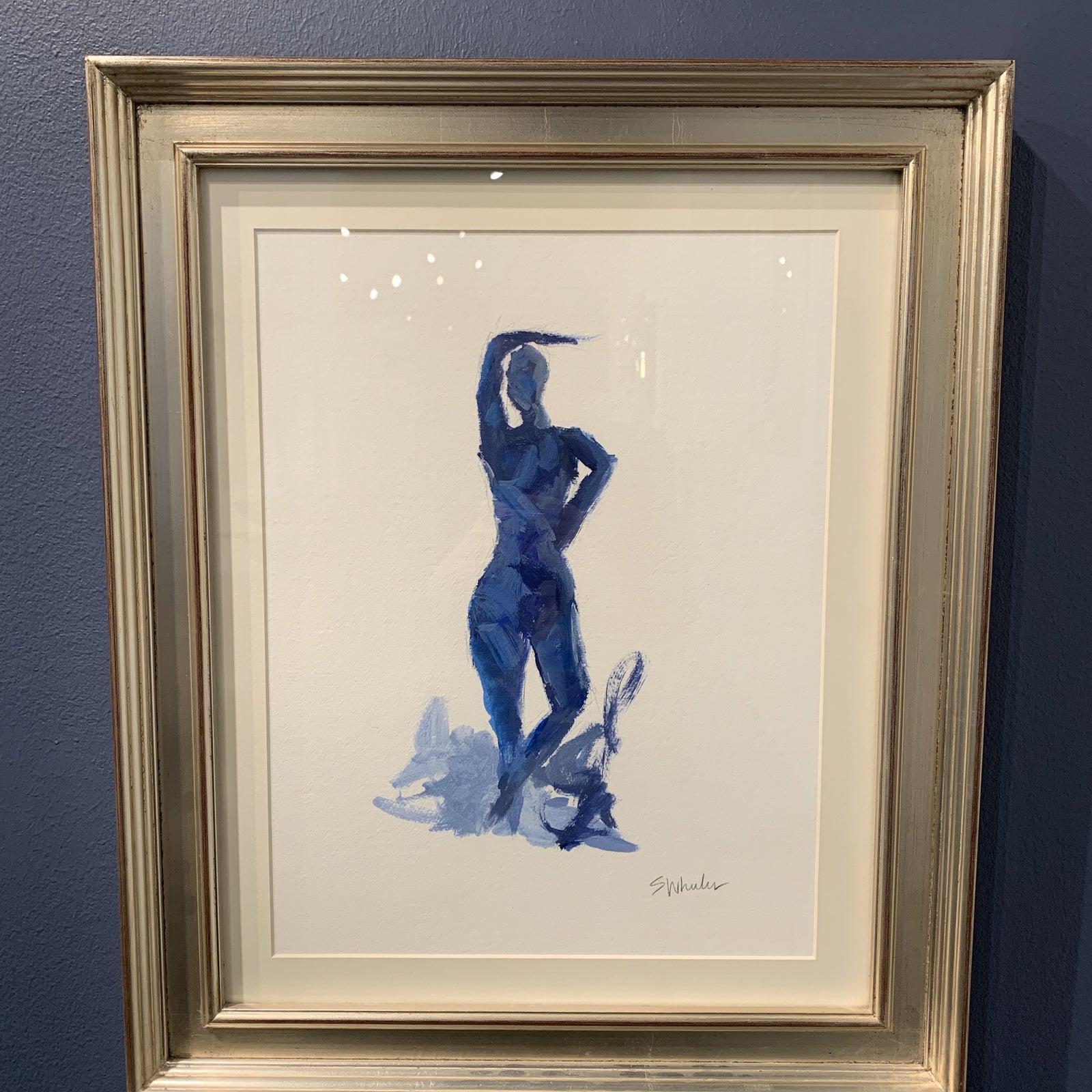 Figurative Navy Nude by Stephanie Wheeler  - Painting by Unknown