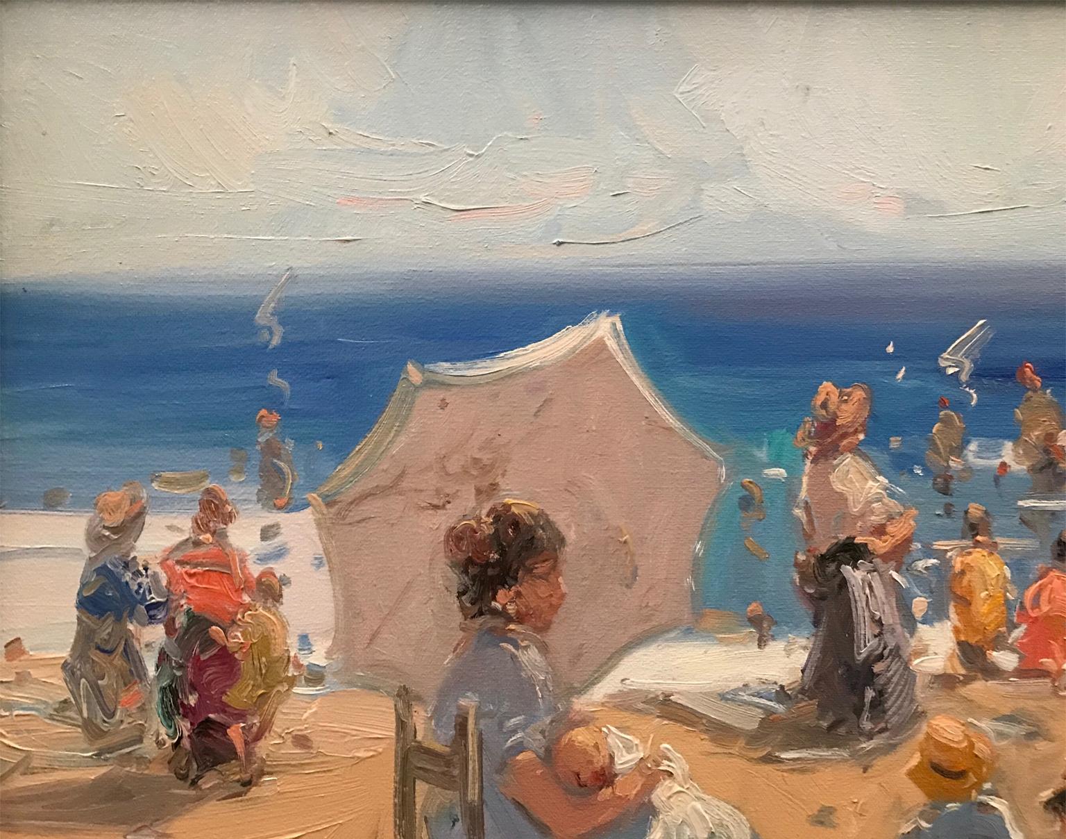 FIGURATIVE, SEASCAPE. - Impressionist Painting by Unknown