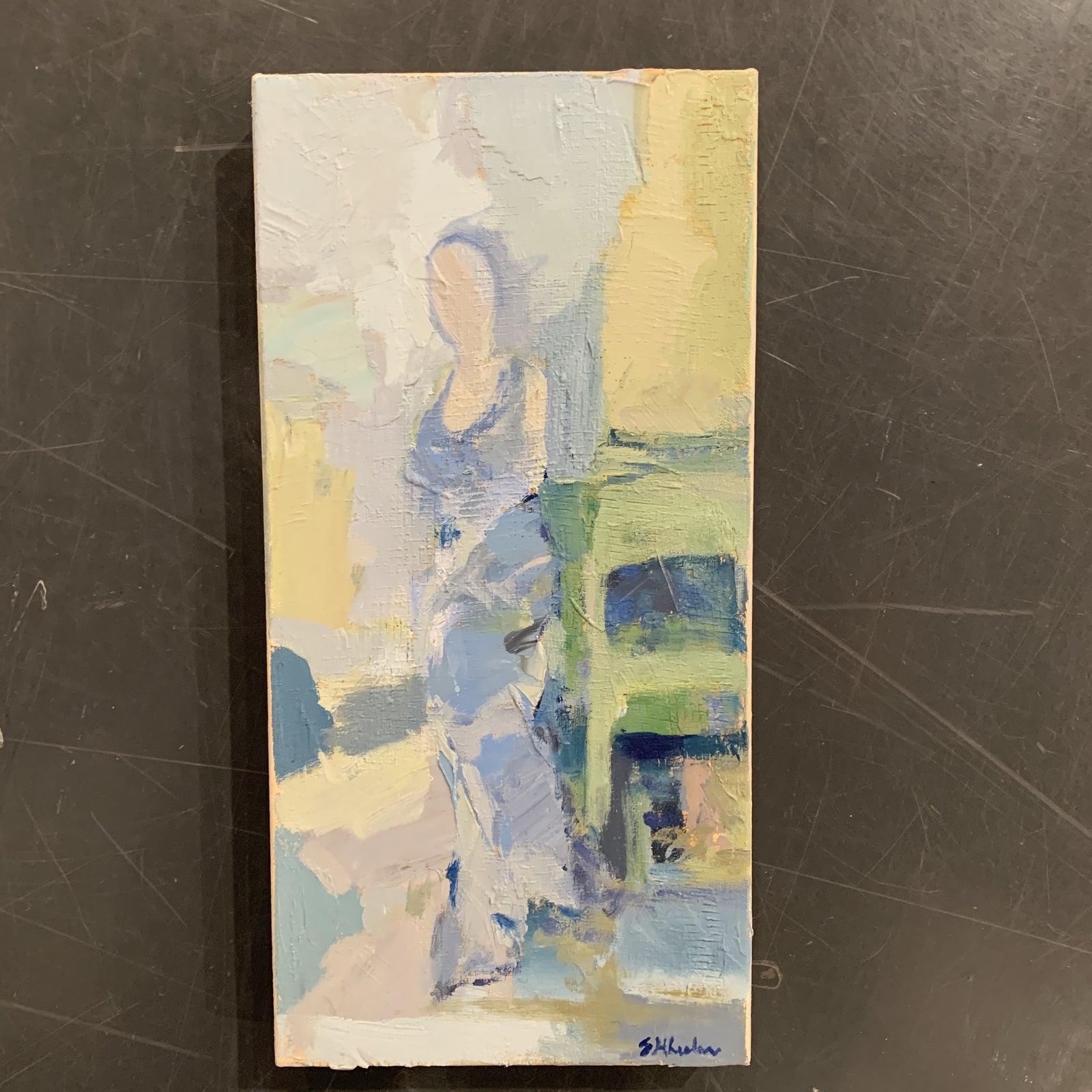 Figure in Blue Dress
Unframed Oil Painting
Wired for hanging

Signed by the arists, Stephanie Wheeler

Bio:
Somewhere between impressionism and abstraction, Stephanie Wheeler’s paintings take on a life of their own. She began her career in Atlanta