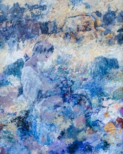 Figure in Gorgeous Abstracted Landscape by Mystery Artist