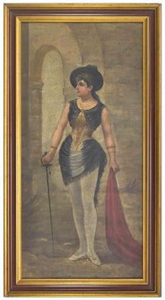 Figure de femme - Peinture à l'huile - Début 20ème siècle