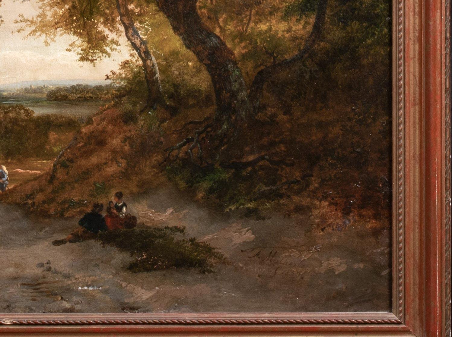 Figures In A Landscape, River Rhine In The Distance, dated 1869

by Adolphe Malherbe

Huge 19th Century German River Rhine landscape with figures working in the foreground, oil on canvas. Excellent quality and extensively detailed view of figures in