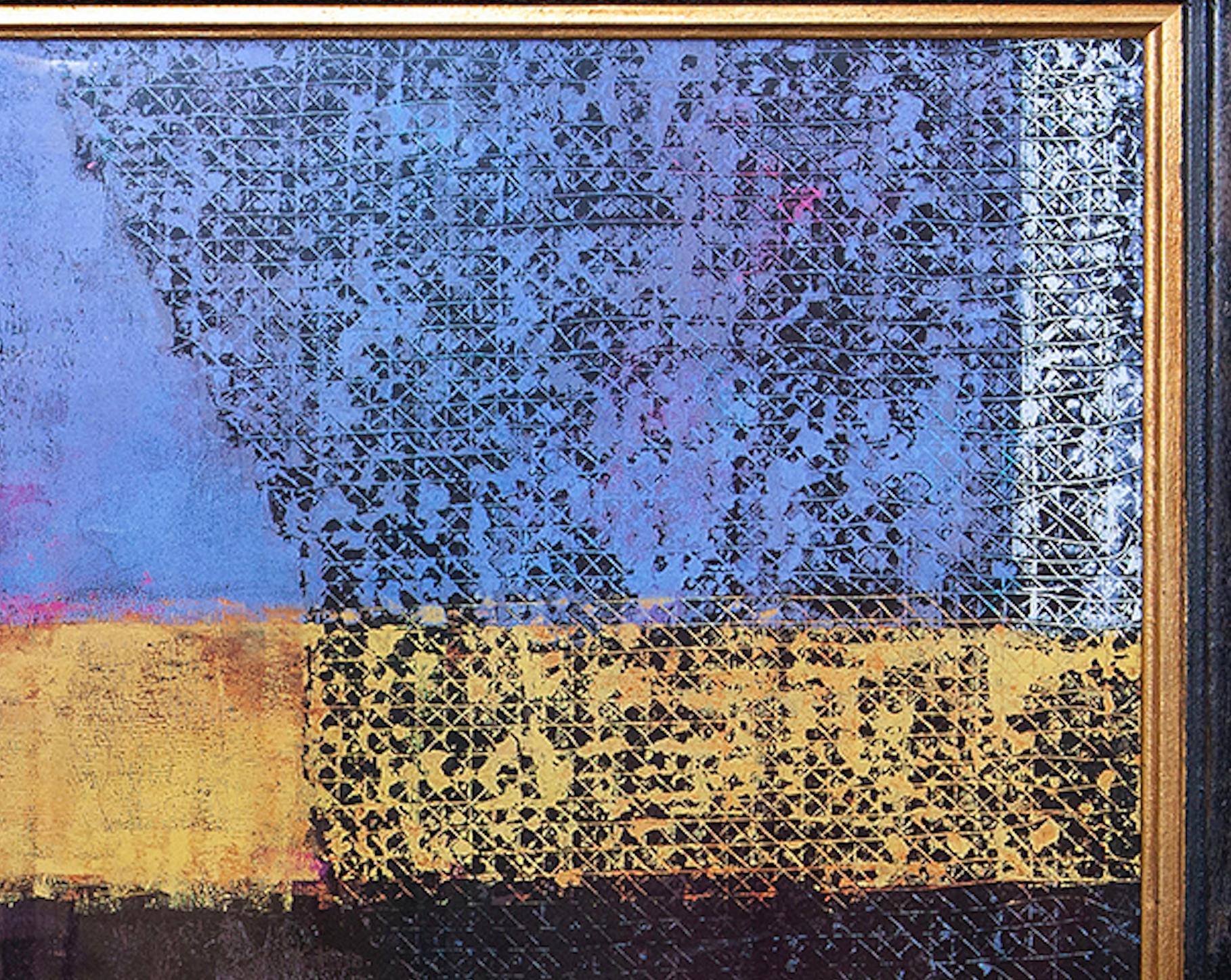 Abstrakte Filtertechnik Mixed Media Zeitgenössisch  (Schwarz), Abstract Painting, von Unknown