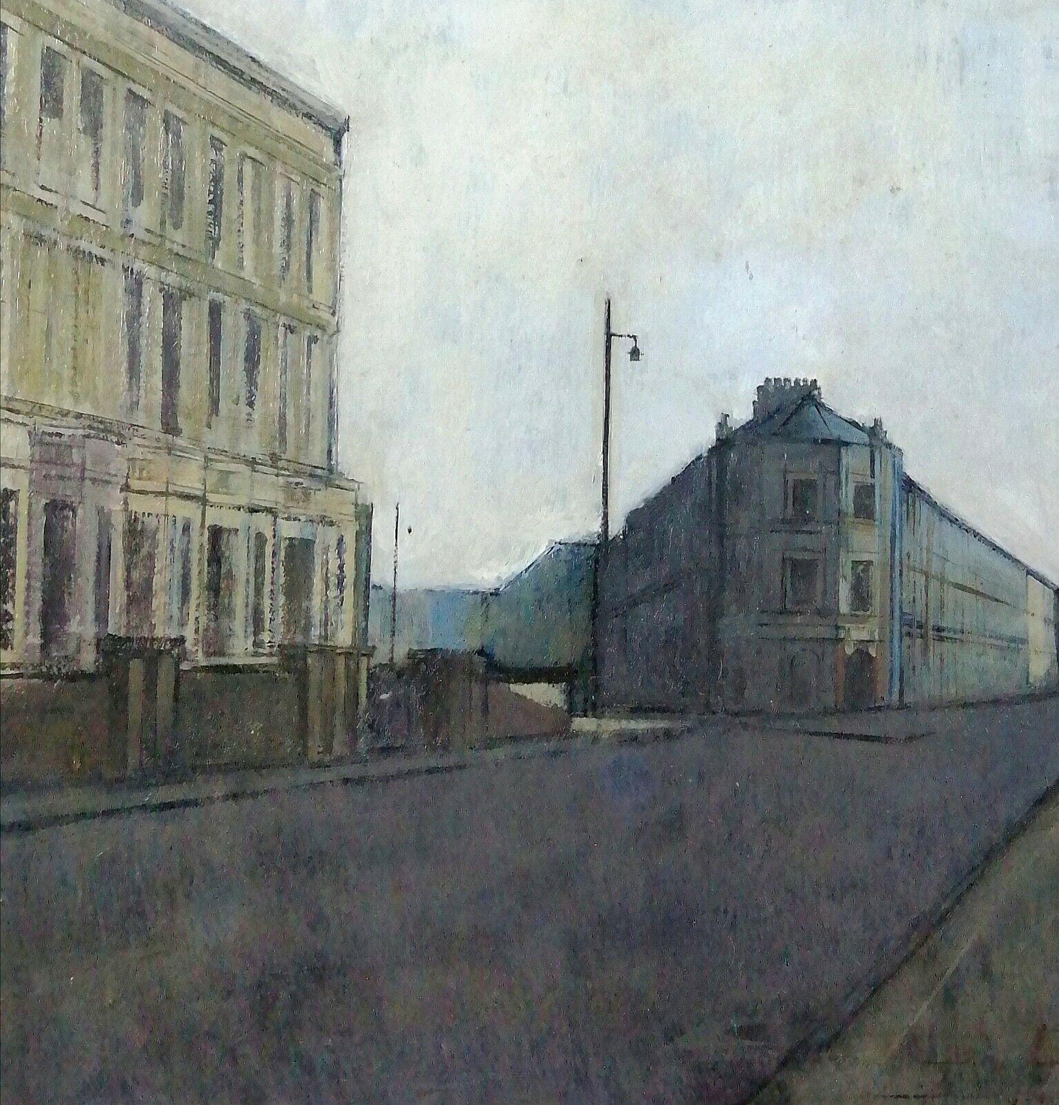 Finborough Theatre - Large Mid 20th Century Oil on Board London Street Painting 2