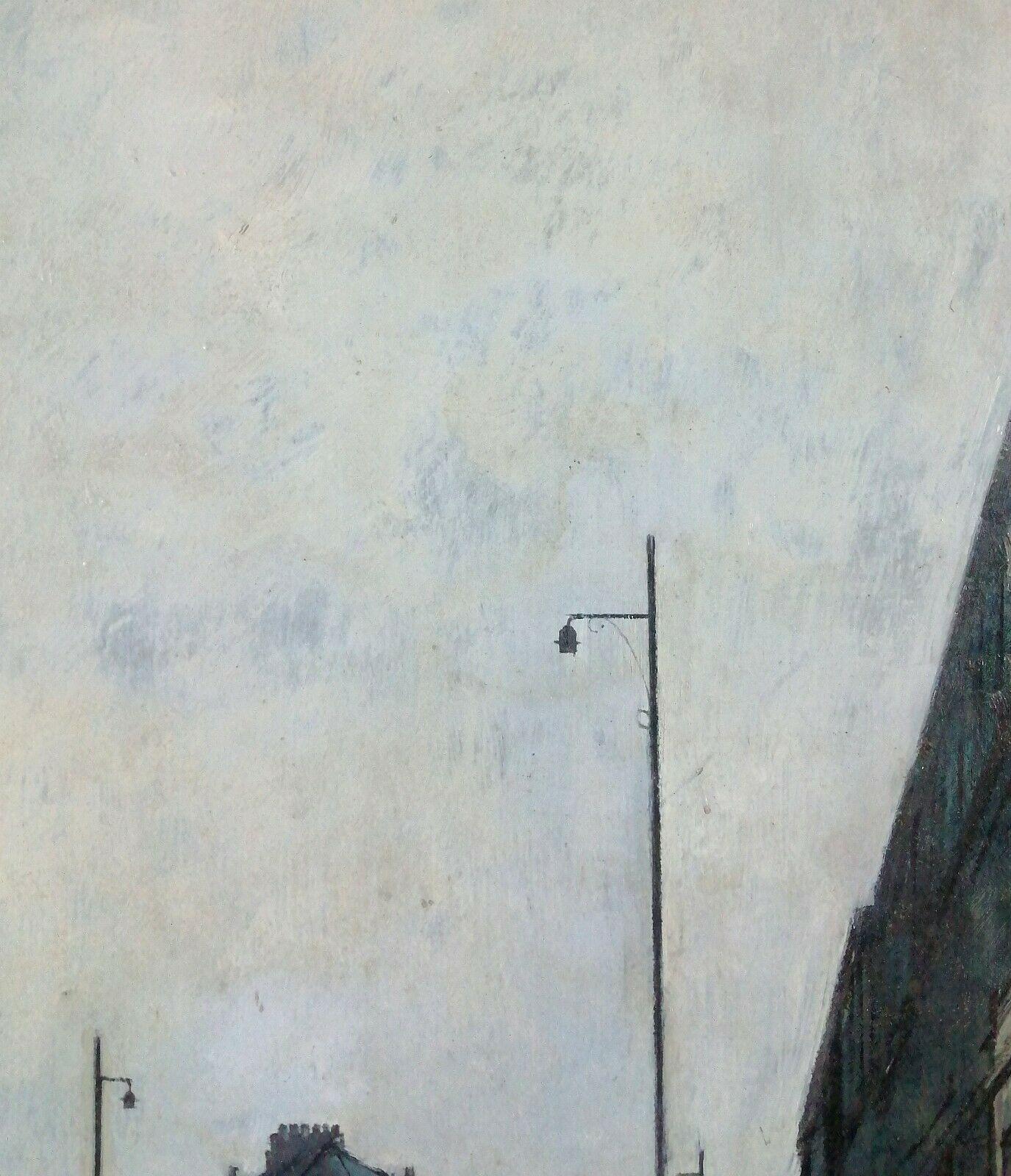 Finborough Theatre - Large Mid 20th Century Oil on Board London Street Painting 4