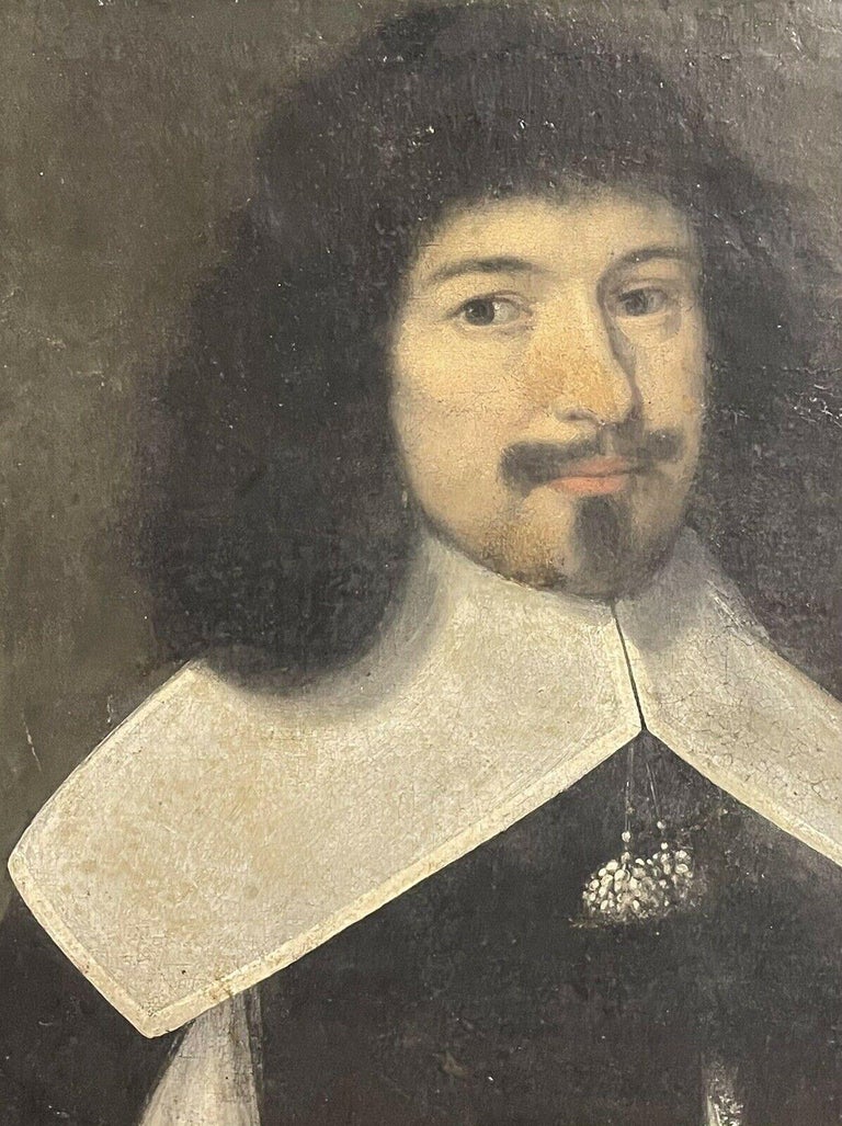 Artist/ School: French School, late 17th century

Title: Portrait of a nobleman

Medium: oil painting on canvas, unframed

Size:  painting: 18 x 16.5 inches

Provenance: from a private collection in Bordeaux, France

Condition: The painting is in