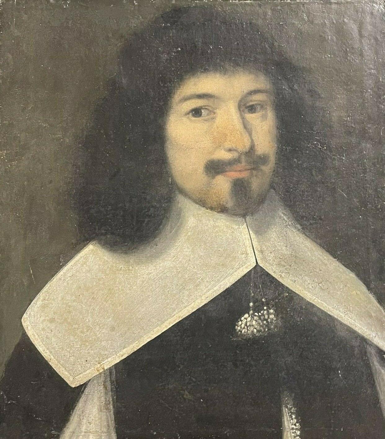 Unknown Figurative Painting - FINE 17TH CENTURY FRENCH OLD MASTER OIL PAINTING - PORTRAIT OF GENTLEMAN