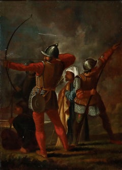 Fine 1830 Oil - Spanish Archers