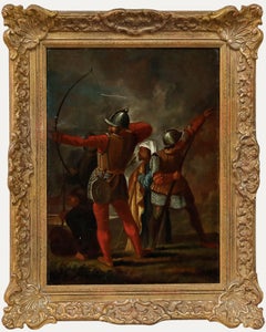 Fine 1830 Oil - Spanish Archers