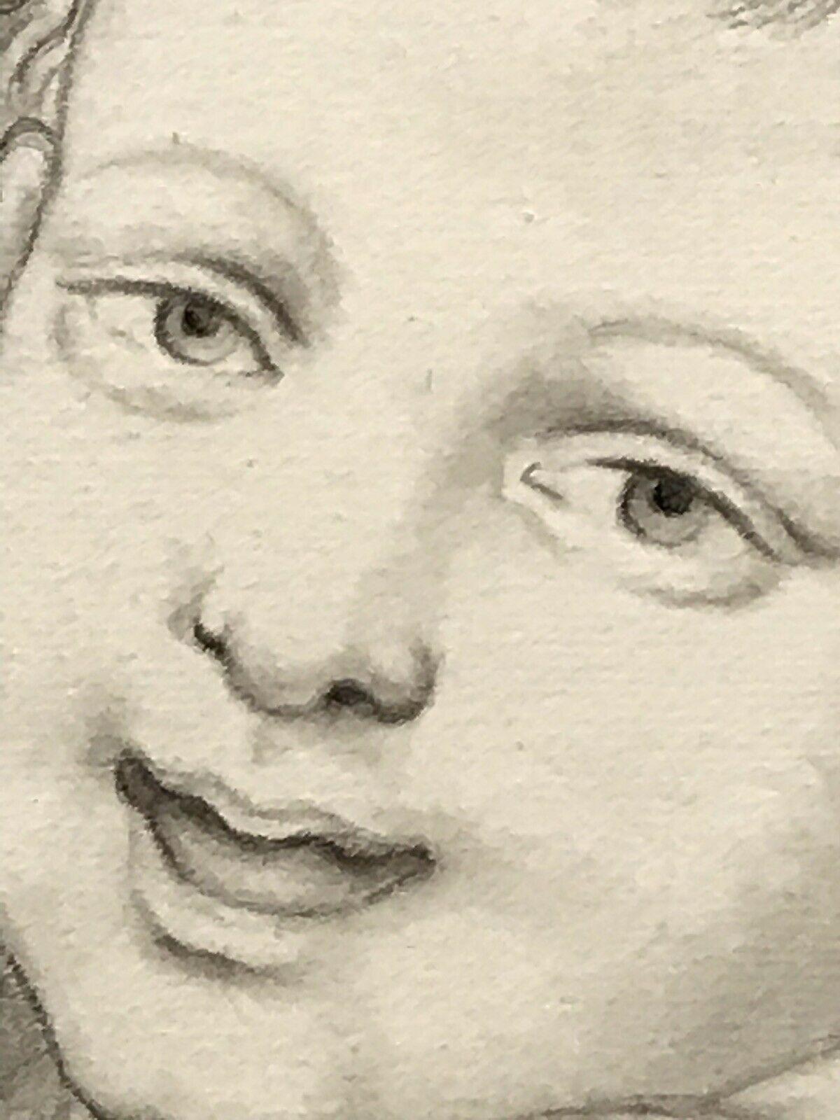 FINE 18TH/ 19TH CENTURY ITALIAN OLD MASTER DRAWING - HEAD PORTRAIT OF CHILD For Sale 1