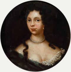 Fine 18th Century Oil - Portrait of a Lady in Pearls