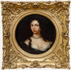 Fine 18th Century Oil - Portrait of a Lady in Pearls