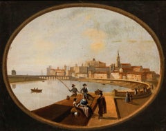 Fine 18th Century Oil - View of Córdoba, Spain