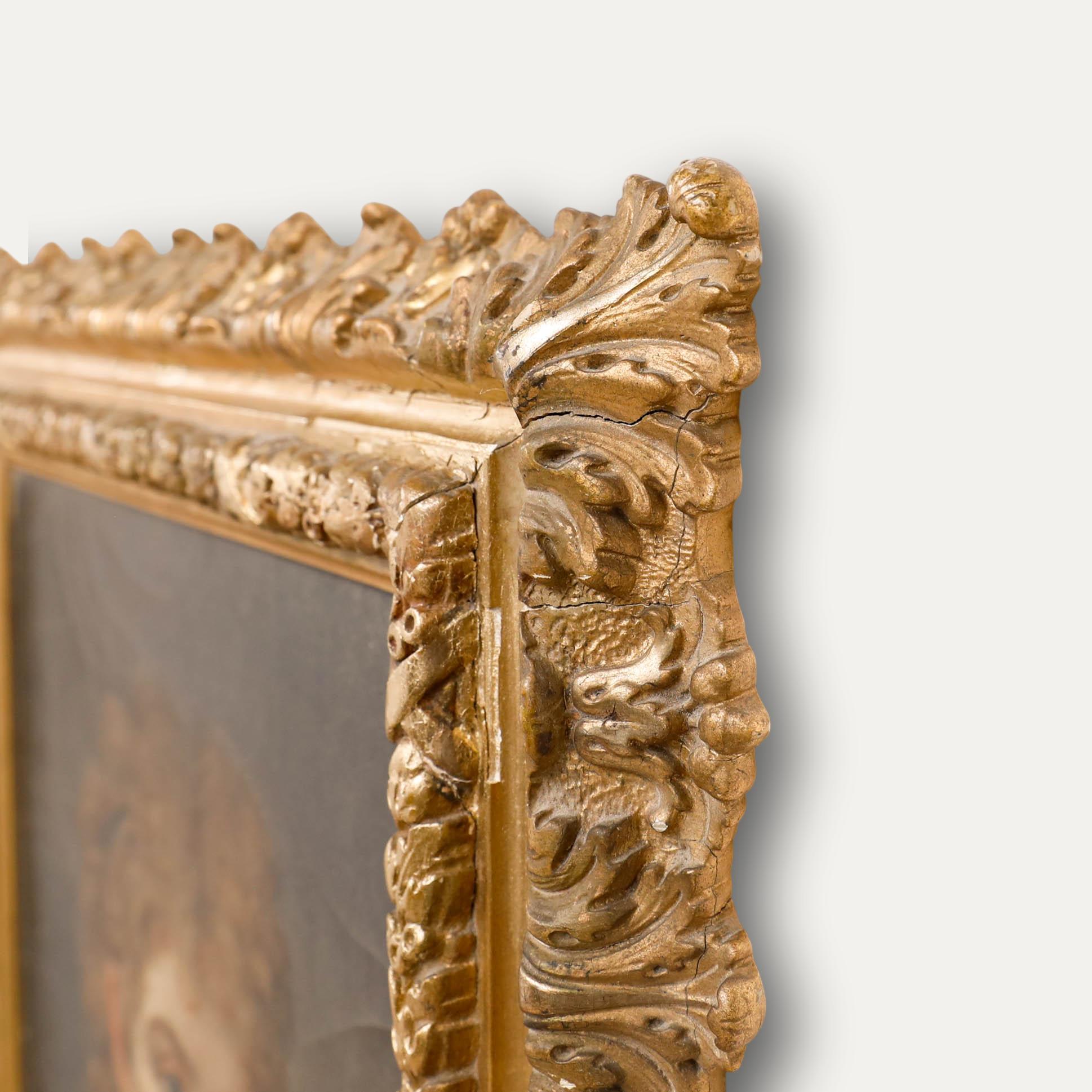 Fine 19th Century Oil - Portrait of a Girl with Golden Curls For Sale 1